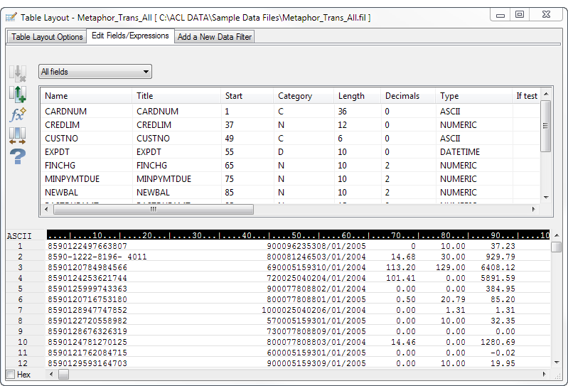Structuring data with table layouts