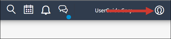 Image displays arrow pointing to profile icon