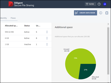 Image displays additional storage space panel